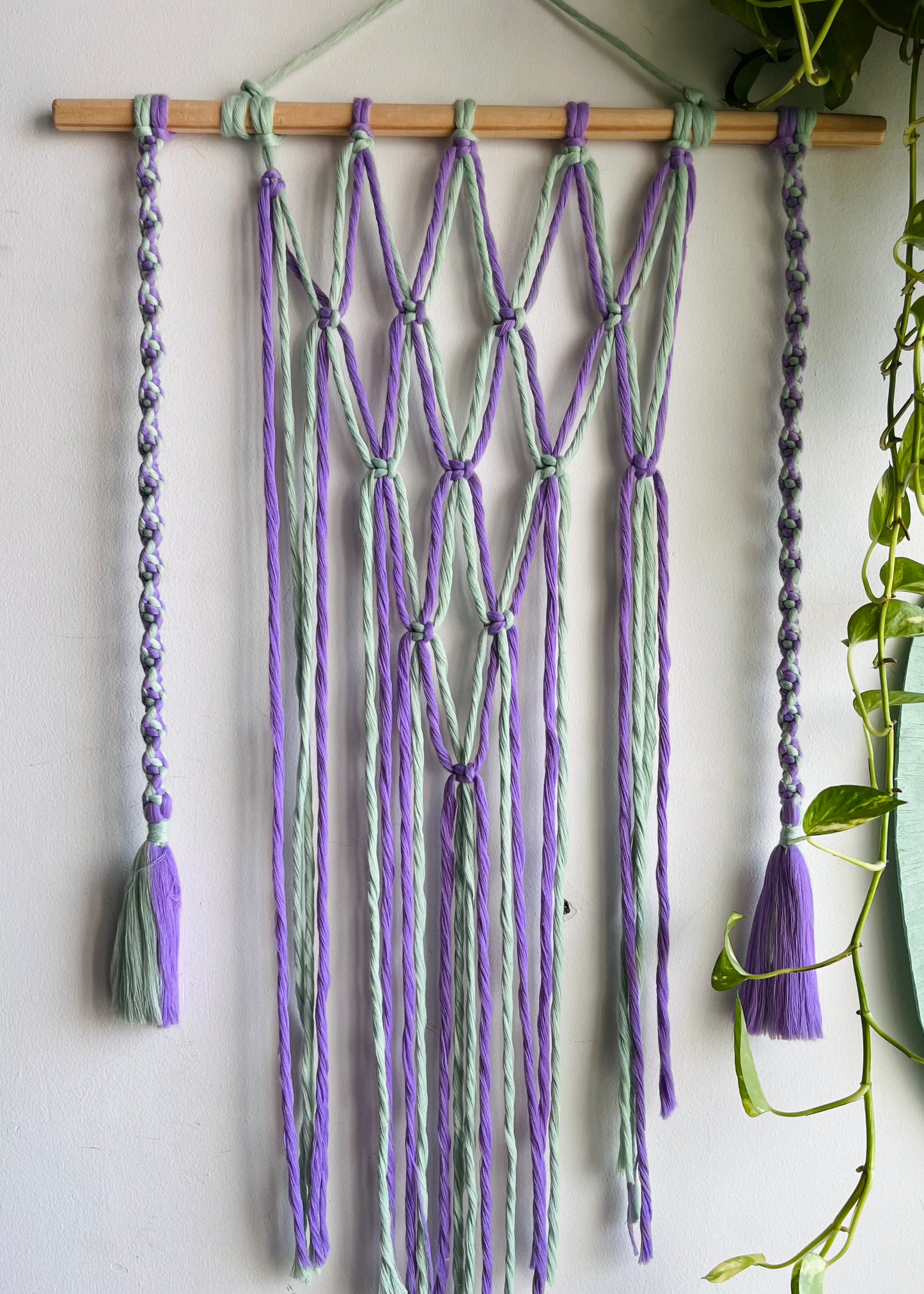Macramé Picture Hanger with Clips | Photo Display