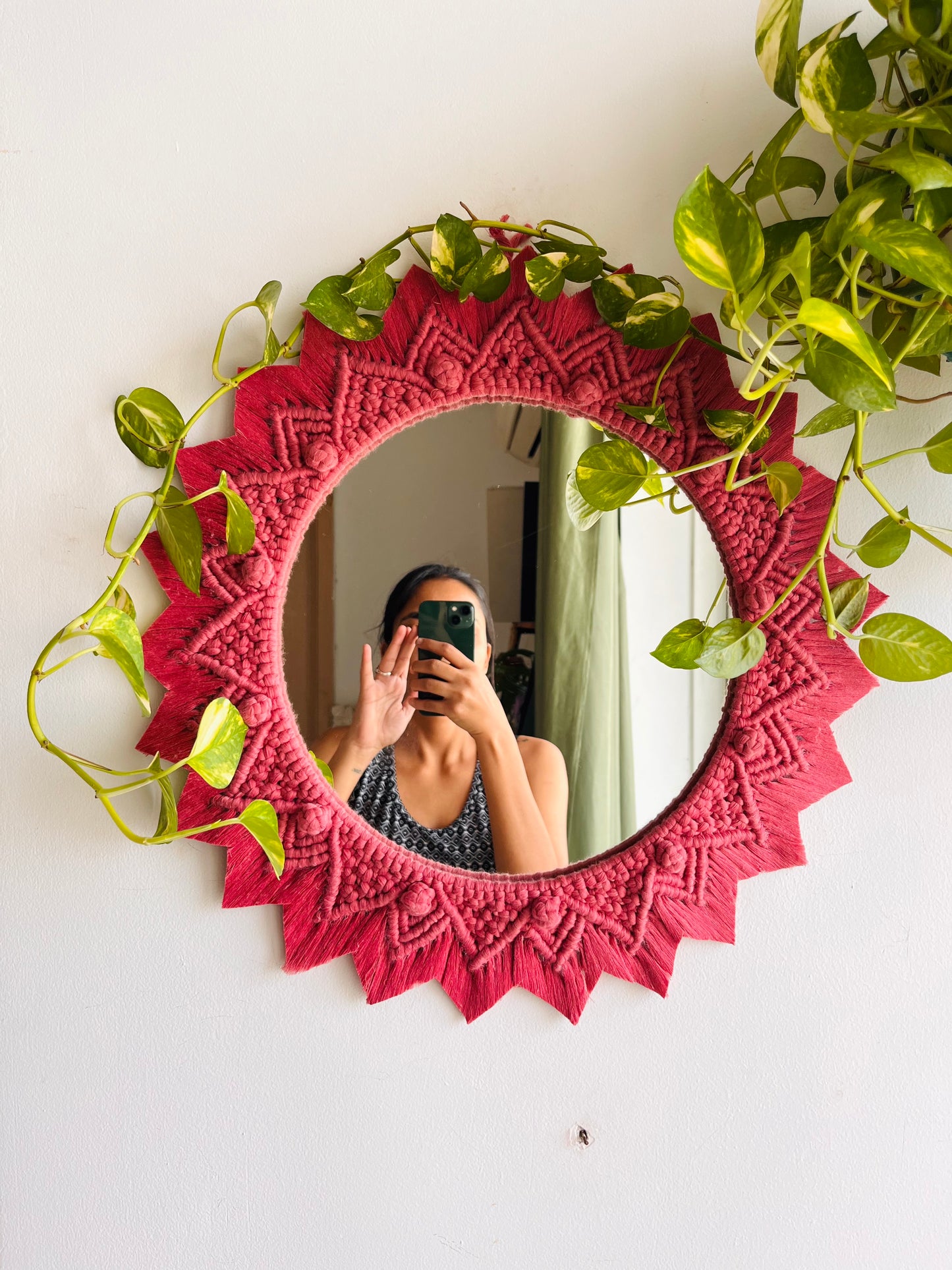 3-Piece Berry Knot Macramé Mirror Set | Boho Wall Decor