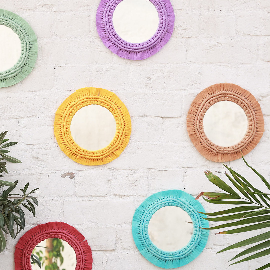 Flora Macrame Mirror | Handcrafted Boho Wall Decor